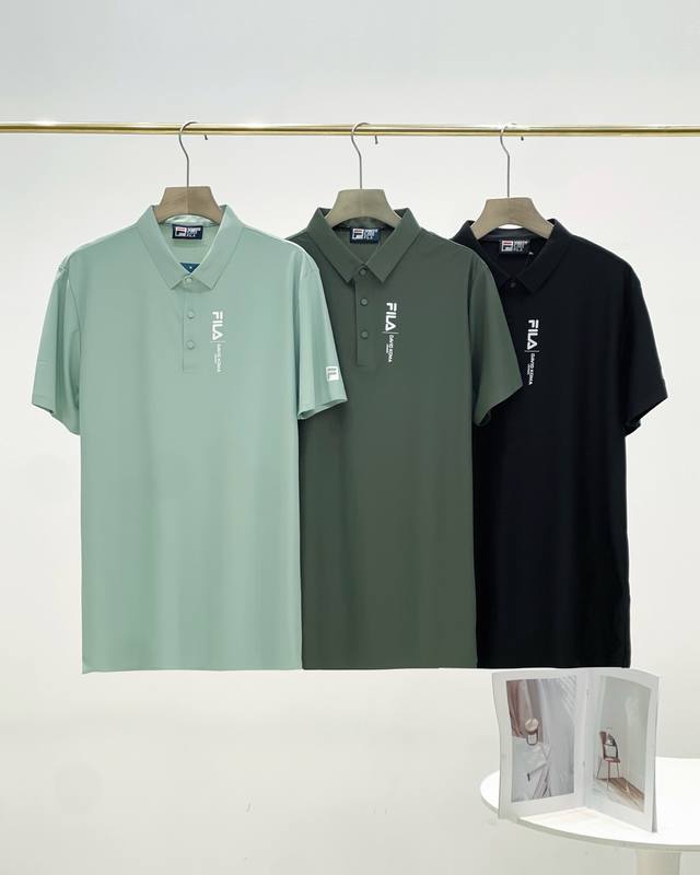Fila 斐乐官方男子冰丝速干短袖无痕Polo衫2025夏季新款健身运动凉感防晒上衣，专为运动设计，亲肤凉感，舒爽随行！ 纯原撤柜订单，过验版本，非市面跟单通货