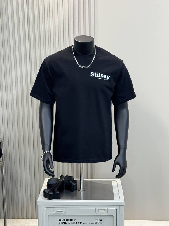 Stussy 斯图西 25Ss后背彩色印花男女情侣短袖T恤 小红书热门爆款，明星网红同款穿搭，男女日常通勤穿搭必备单品！ 高品质260克高克重双纱面料，亲肤透气