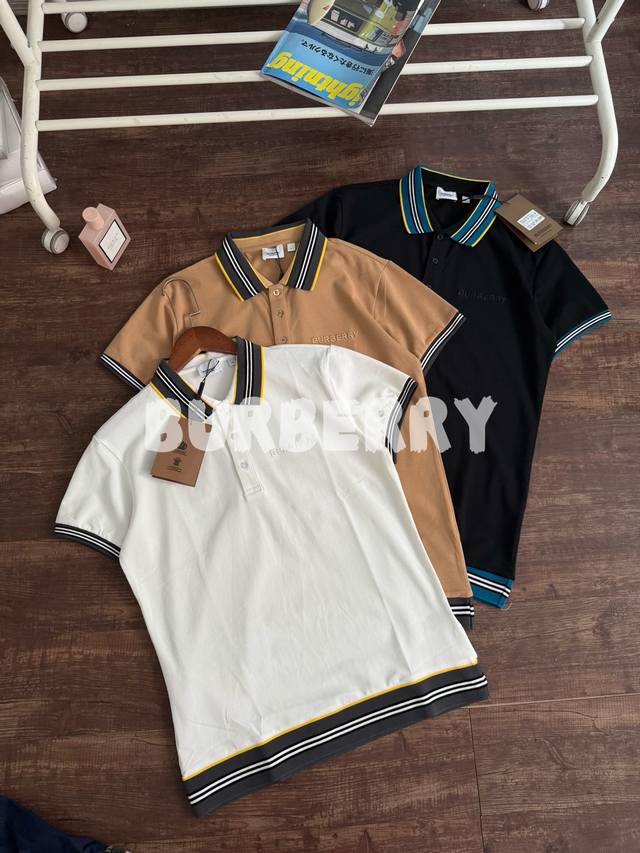 Burberry 巴宝莉 25Ss 经典巴宝莉Logo刺绣短袖Polo衫 面料采用定制240G珠地棉面料，田岛刺绣机刺绣，非普通刺绣不跑线， 精选高档珠地网眼布