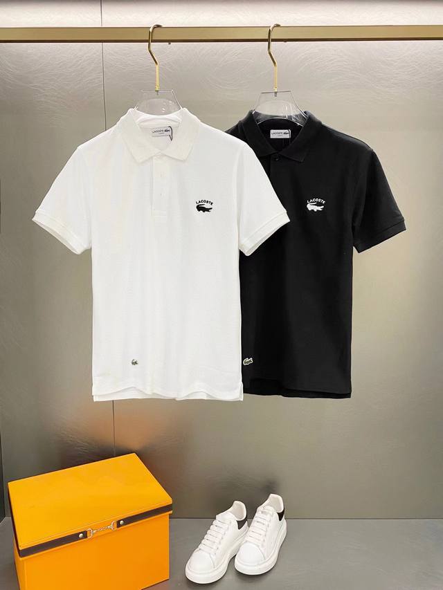 Lacoste 鳄鱼夏季新款小标刺绣Logo翻领Polo衫短袖T恤衫 专柜还原顶级复刻 商务通勤，经典Polo翻领设计，胸前经典小标Logo绣花设计彰显个性，最