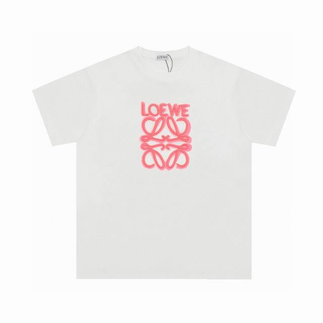 顶级代工品质 Loewe 罗意威25Ss 经典刺绣T恤短袖 不需要所谓烂大街的华丽文案 主打品质 - 面料经过2次高温缩水固色 不变形不缩水不起球 -正确Os版