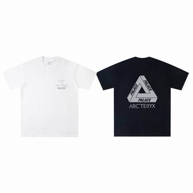 Arc'teryx 始祖鸟 X Palace联名款后背三角标Logo印花休闲情侣短袖T恤-顶级品质 Coler：黑色 白色 Size：M L Xl 2X Num