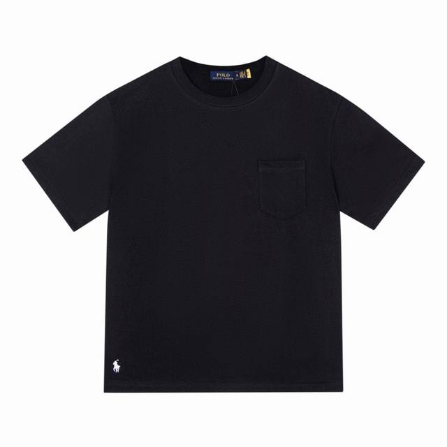 Ralph Lauren 拉夫劳伦 25Ss 新款口袋配下摆小马刺绣情侣圆领短袖 T恤-原单版本 颈部主标Logo有二维码标 可以扫码验证 并且细节熊标刺绣全部