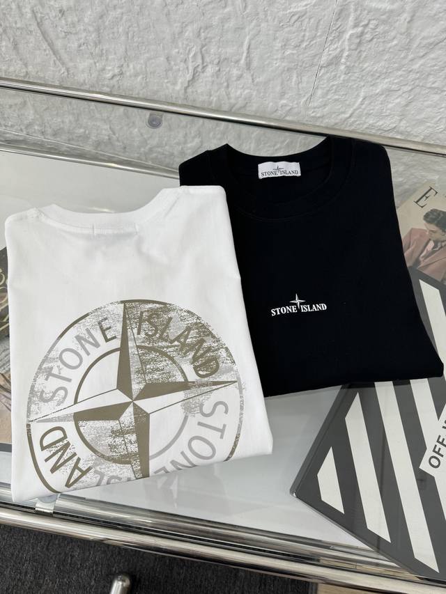 石头岛 Stone Island夏季新款后背涂鸦Logo情侣款短袖T恤，这件简直万能百搭之王 百穿不腻 你值得拥有绝佳夏季穿搭必备单品 经典百搭永不过时系列，男