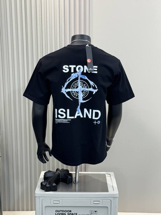 石头岛 Stone Island夏季新款后背十字架Logo情侣款短袖T恤，这件简直万能百搭之王 百穿不腻 你值得拥有绝佳夏季穿搭必备单品 经典百搭永不过时系列，