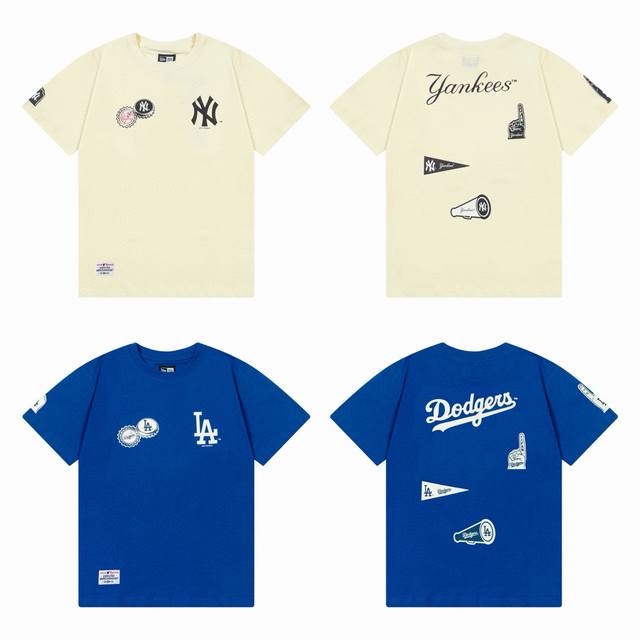 Mlb博物馆级重磅T｜230克双纱核弹炸街！专柜复刻0误差 **虞书欣打歌同款！穿一次戒不掉** 纽约Vs洛杉矶 地表最强应援战袍 230克重工双纱 专治廉价感