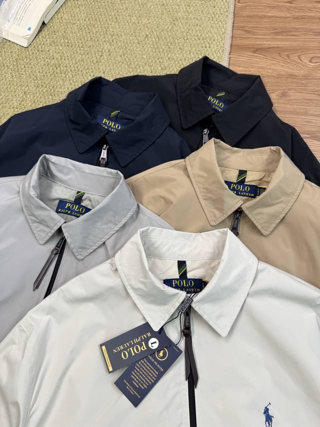 细节图# 1：1顶级复刻，经典五个色齐发 Ralph Lauren拉夫劳伦夹克刺绣小马外套老钱风老干部风哈林顿外套 正确版本 顶级复刻 内里采用苏格兰式面料，加
