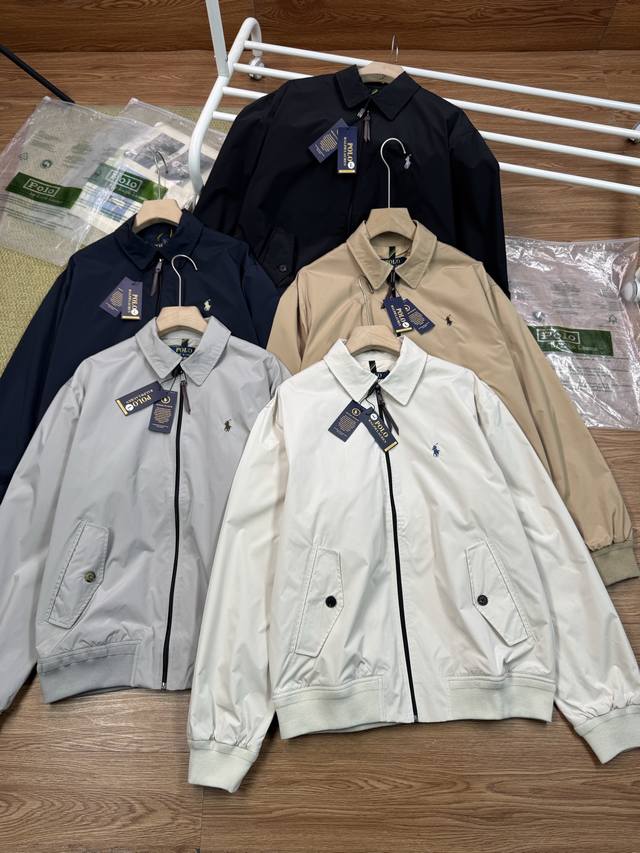1:1顶级复刻，经典五个色齐发 Ralph Lauren拉夫劳伦夹克刺绣小马外套老钱风老干部风哈林顿外套 正确版本 顶级复刻 内里采用苏格兰式面料，加上他们家经