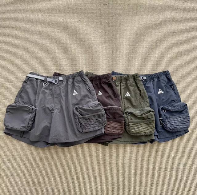 纯原系列 Nike Acg Snowgrass S S24 工装裤袋纯色休闲宽松机能风短裤 超级复杂大厂代工出品，原样拆解分析定制！！原版两色，大身定织定染的