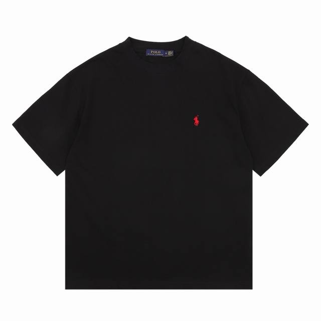 白底图』 Ralph Lauren 拉夫劳伦 基础款小马刺绣Logo短袖 高质量版本采用280克纯棉面料 不易变形 颜色：黑色 尺码稍微偏大 尺码：S-Xl 尺