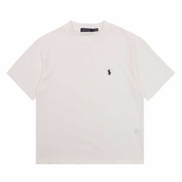 白底图』 Ralph Lauren 拉夫劳伦 基础款小马刺绣Logo短袖 高质量版本采用280克纯棉面料 不易变形 颜色：白色 尺码稍微偏大 尺码：S-Xl 尺