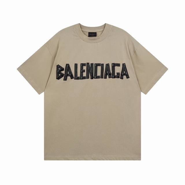 Balenciaga 巴黎世家2025 Ss 经典胶带拉浆印花短袖T恤 本市场No.1的质量 真正天花板品质 全部原版开发注意细节图 避免被盗图商家混发 正确2