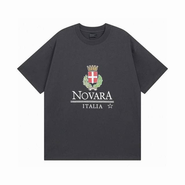 Balenciaga 巴黎世家2025 Ss 皇冠麦穗多元化拉裂印花短袖T恤 本市场No.1的质量 真正天花板品质 全部原版开发注意细节图 避免被盗图商家混发