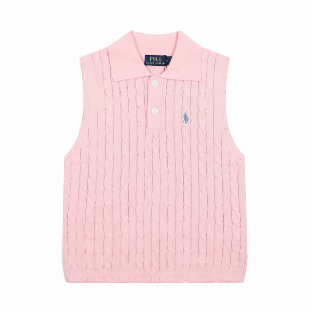 顶级品质 拉夫劳伦Ralph Lauren Polo翻领纯色小马刺绣Logo针织背心无袖 糯叽叽的毛衣这两年拉夫劳伦风好大！ 衣服审美真的有大大提高小马刺绣点缀