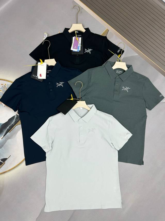 Arc‘Teryx 始祖鸟新款户外透气舒爽Polo短袖！采用反光Logo！ 无痕激光切割+压胶粘合工艺日常大家要花几百块才能在簰店买到一毛一样的面料与品质！ 户