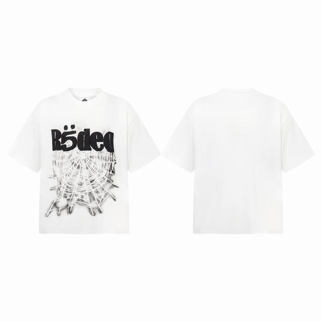 Tr04 Travis Scott Fw24Xrodeoxs Der三方联名 蜘蛛网发泡印花短袖 小领口设计 热固油墨印花 高街复古重磅Vintage短袖 尺码