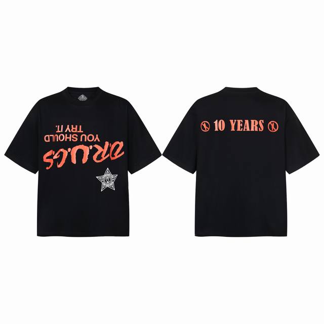 Tr19 Travis Scott Fw24 Days Before Rodeo周边复古T恤短袖 小领口设计 热固油墨印花 高街复古重磅Vintage短袖 尺码