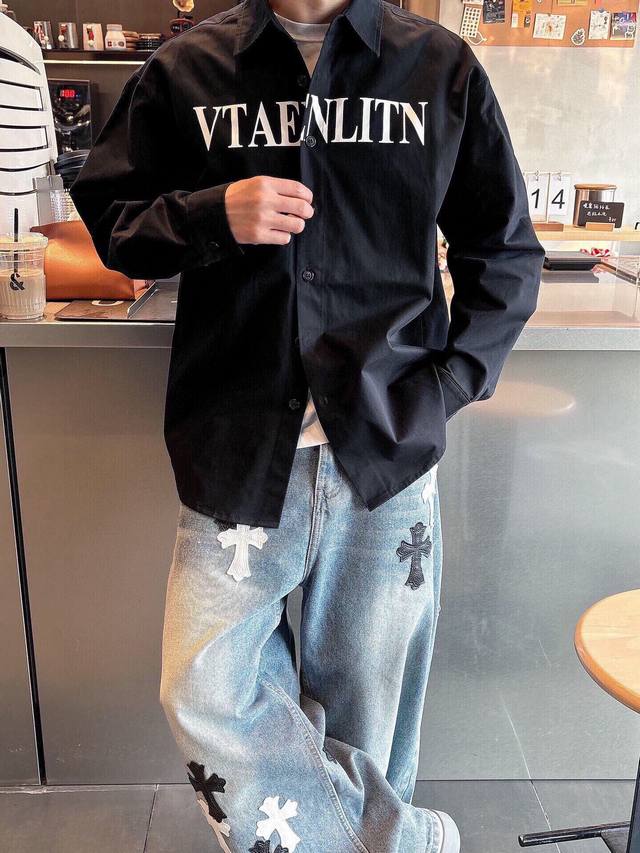 Vtaenlitn高定款 华伦天奴、新款衬衫 打造时装艺术感，立体剪裁修身版型，上身效果很帅气，微彰显品位，整体细节可以对比、效果非常有型 ，单穿内搭都个性出众