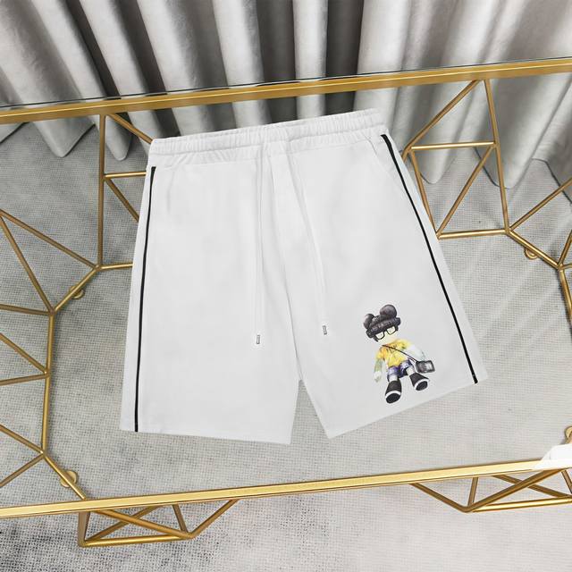 Fendi 芬迪印花短裤卫裤纯棉五分裤 1:1对版面料390克毛圈高克重百分百纯棉 提前做过预缩水1×1双纱洗一辈子都不会变形的 男女同款 官网细节 字母Log