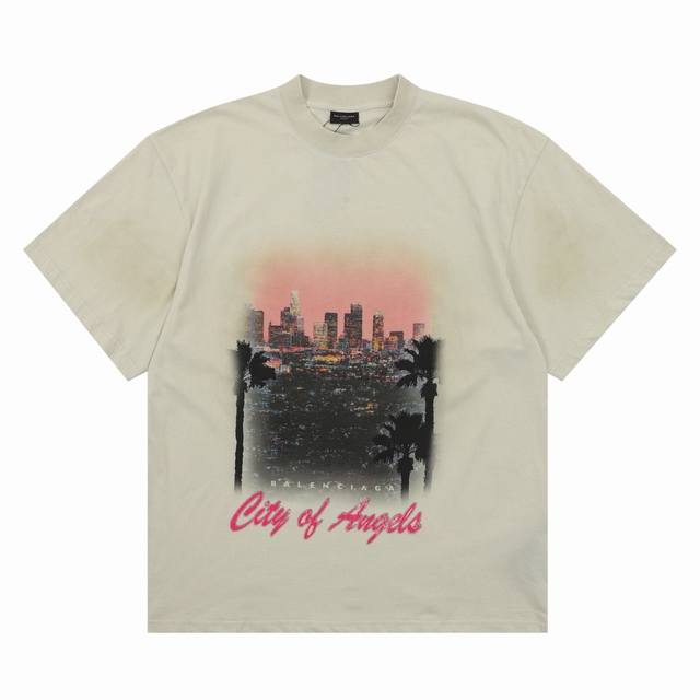 Balenciaga 巴黎世家 洛杉矶夜景廓形T恤 尺码：Xs-L
