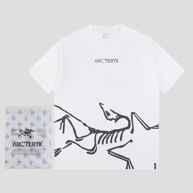 始祖鸟Ayc Teryx 款号720-2 Fw短袖T恤 小鸟字母Logo印花 高端32S双纱280克面料 重磅面料 定制拉架罗纹同缸同染 三标齐全 男女同款 颜