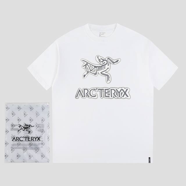 始祖鸟Ayc Teryx 款号718-2 Fw短袖T恤 小鸟字母Logo印花 高端32S双纱280克面料 重磅面料 定制拉架罗纹同缸同染 三标齐全 男女同款 颜
