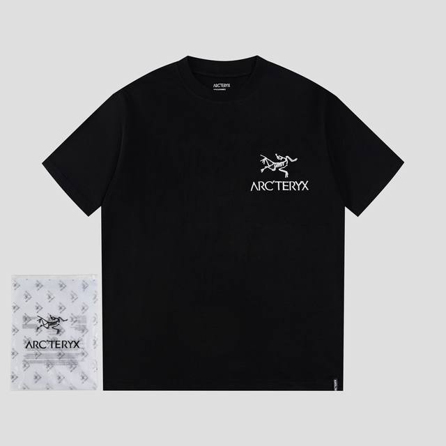 始祖鸟 Ayc Teryx F726-1 Fw短袖T恤 小鸟字母Logo刺绣 高端32S双纱280克面料 重磅面料 定制拉架罗纹同缸同染 三标齐全 男女同款 颜