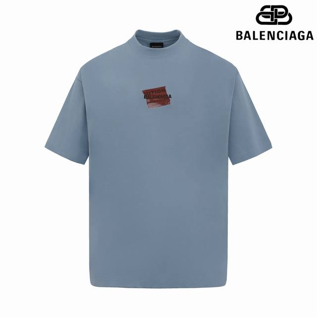 9201# 细节图 顶级版本 Balencia*Ga 官网品质 巴黎新款前后字母刺绣胶带压胶短袖T恤 Os版型 宽松落肩 男女同款 面料：280克100%纯棉双