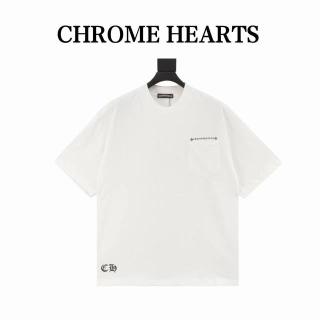 Chrome Hearts 克罗心 25Ss条纹十字花短袖T恤 轻奢主义男女日常通勤穿搭必品正确版本欢迎对比详细特征 280克 %纯棉双纱汗布面料 同缸定染特种