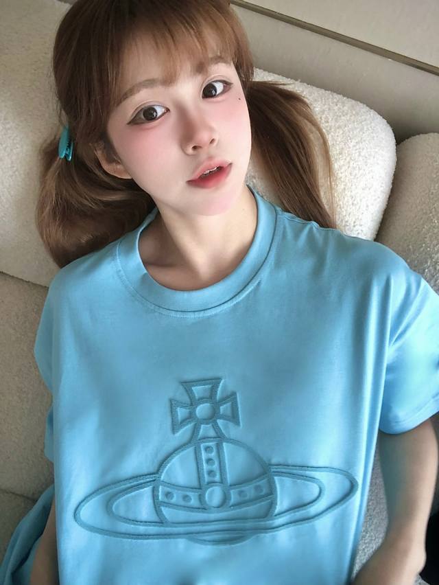 Vivi74# 独家款 Vivienne West Wood 西太后重工立体牙刷绣马卡龙短袖 为什么贵？ 超级重工 注意看 ： 32Cm大面积高密度立体牙刷绣
