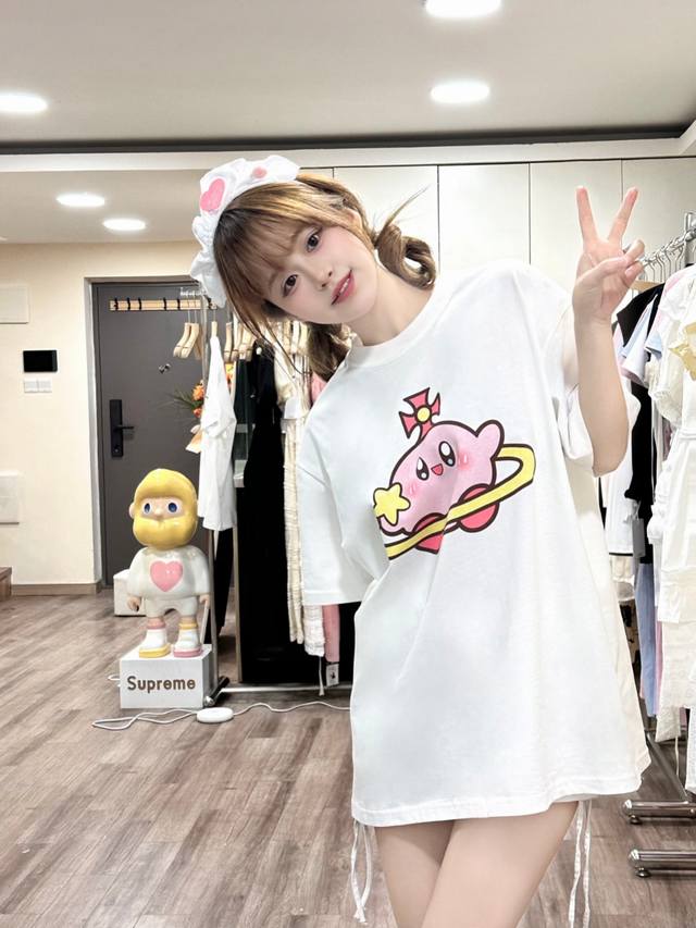 Vivi99# 独家款 Vivienne West Wood 西太后星之卡比卡通印花短袖 真的超级可爱 非常少女心 年顶流爆款 无需多言 直接开细节 5210元