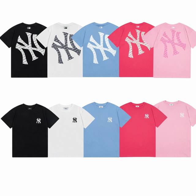 910款 #Mlb新款短袖震撼登场。胸前精致小巧的“Ny”标，经典元素满满，瞬间提升穿搭质感；后背超大型“Ny”标志，搭配独特纹路设计，走在街上绝对是吸睛焦点，