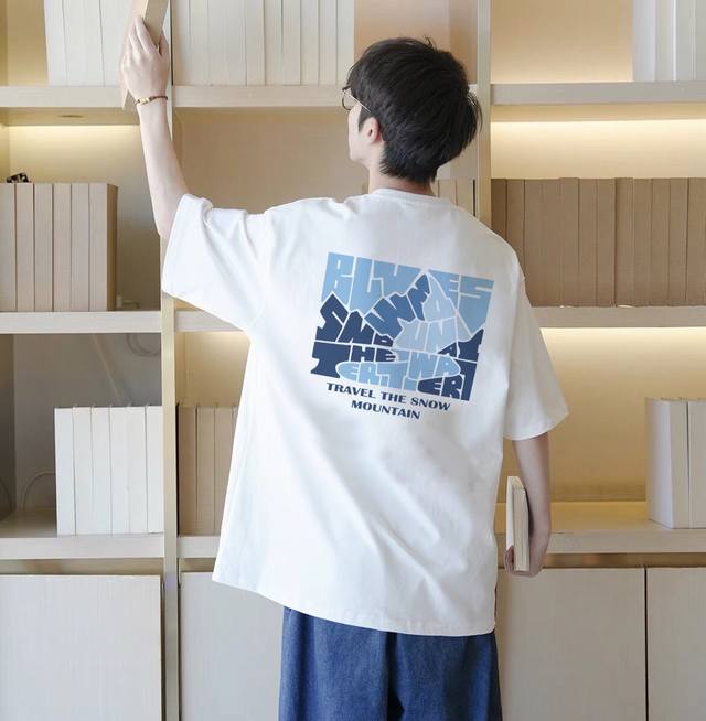 A367# The North Face 北面 Tnf 山系涂鸦撞色 户外复古 短袖T恤 男女同款 半袖 情侣款 面料工艺： 1.260G重磅纯棉，100%棉，