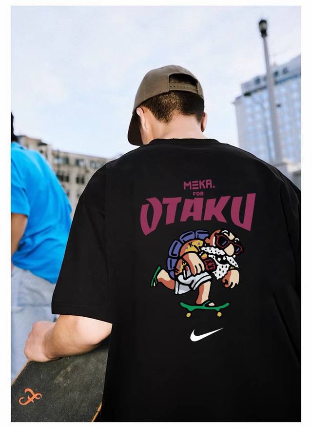 款号A305# Nike 耐克 Nk 1987 复古美式字母 撞色宽松短袖T恤 男女同款 情侣款 面料工艺： 1.260克重磅纯棉，100%棉，恰到好处的克重，