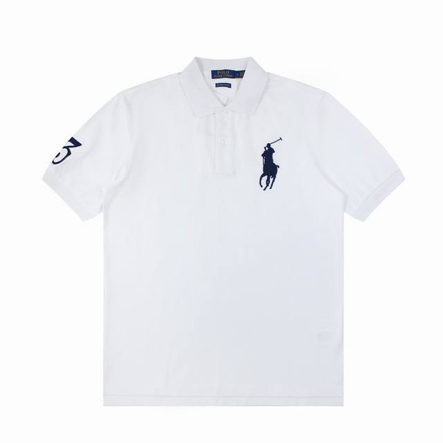 R32 Polo Ralph Lauren 拉夫劳伦 基础大马刺绣Logo Big Pony Polo衫 T恤短袖 S~Xxl 黑色 藏青 灰色 白色 原版面料
