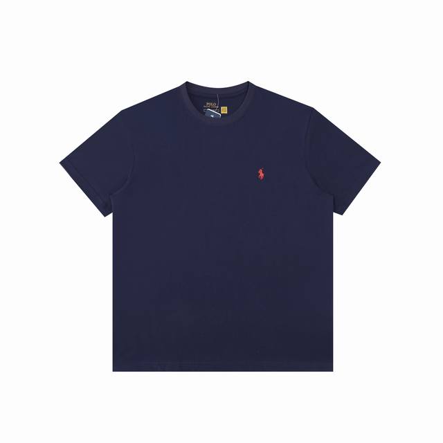 R33 Ralph Lauren 拉夫劳伦夏季新款纯色小马刺绣圆领短袖T恤 官网同步 男女同款 尺码：S-Xxl 颜色：黑色红标 白色 藏青色 浅灰色 蓝色 黑