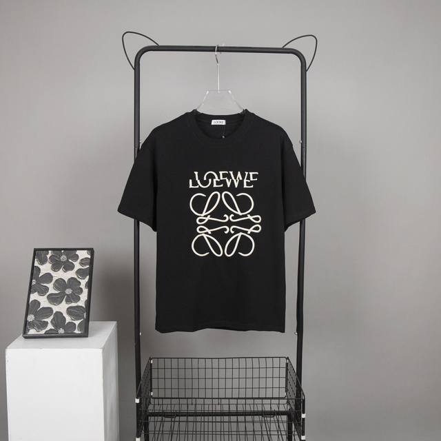 款号K553 - Loewe罗意威官网同步上新 高密度精密刺绣 短袖T恤 男女同款 -采用原版2 G双纱对版定织定染面料 螺纹同缸定染零色差 独家品质区别通货