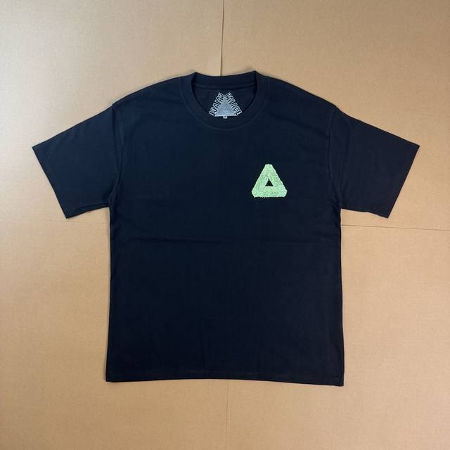 Palace Tri-Slime T-Shirt Logo绿标短袖T恤 男女同款 黑白色 面料：260G双纱面料，不变型不起球 辅料；全套辅料定制；1:1版本