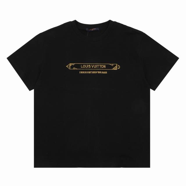 Louis Vuitton Lv Damier金丝刺绣珠地短袖T恤 Size：Xs-L