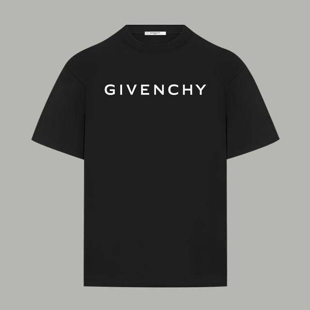 Givenchy 纪梵希 官网同款 经典字母Logo 印花双纱纯棉短袖 - 280G双纱纯棉顶级面料 手感柔软 百分百纯棉独家出货 定染硫化黑无尘处理面料 -面
