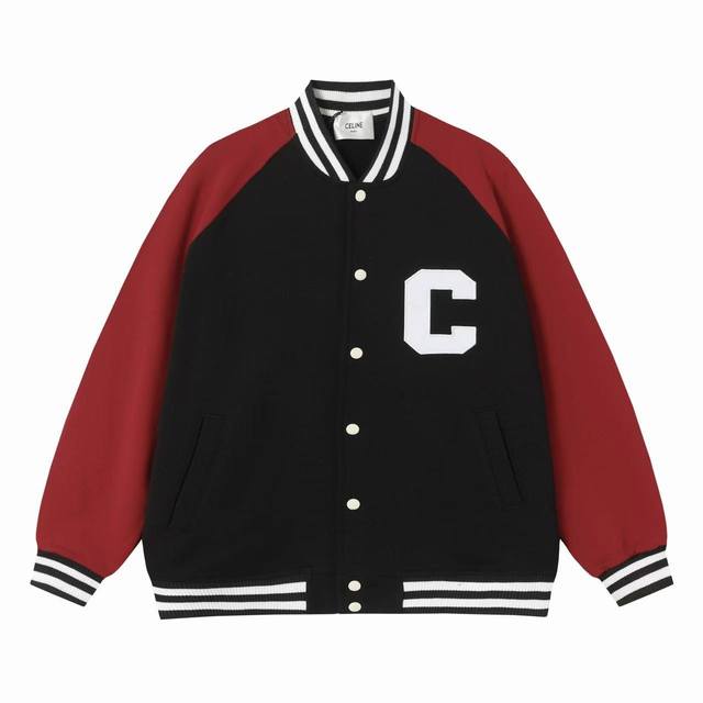 Celine 款号X25 尺码：S M L Xl Celine赛琳 Ss走秀款学院风棒球服外套夹克 订购原版开模 历时一个月终于出货了，简直太爱了 上身真的超级
