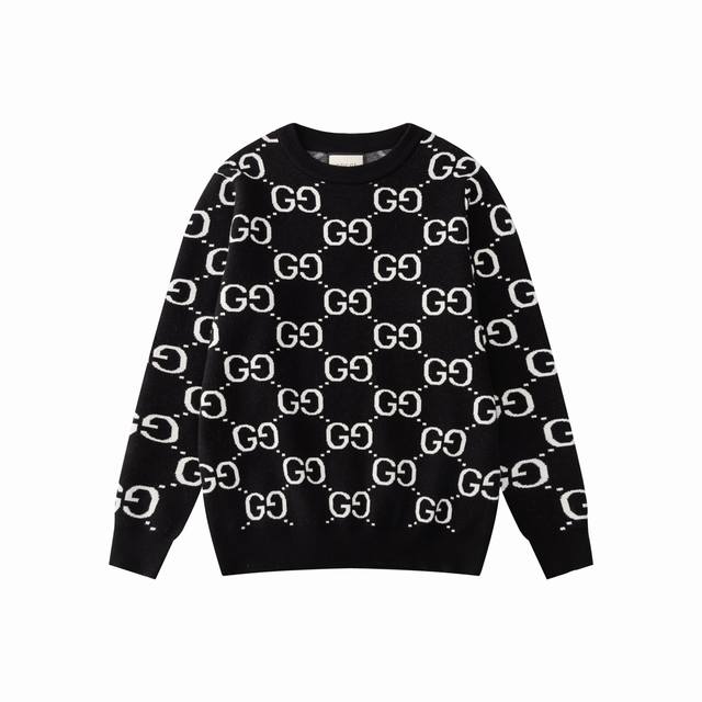 款号M18 Gucci秋冬新品 顶级品质 区别通货 重磅推出高密度织毛衣 Gg满印时尚又个性 超级百搭好看的一款 手感柔软男女同款 原版面料官方同款 一比一还原