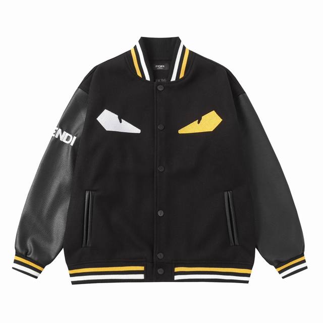 D007 Fendi Ss走秀款棒球服外套夹克 订购原版开模 历时一个月终于出货了，简直太爱了 上身真的超级帅。抖音某博主讲今年Fendi新出的会成为未来的趋势
