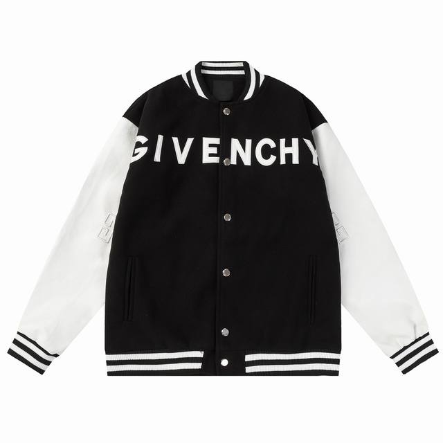 B13 纪梵希贴皮字母绣花棒球服外套夹克 M L Xl Xxl