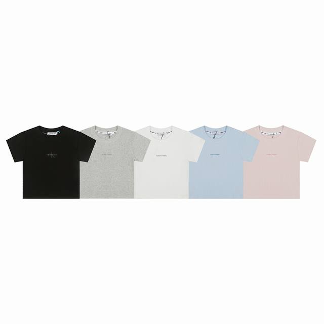 白底图 热门单品 款号：25060# 颜色：活性黑 麻薯灰 月光白 井天蓝 贝壳粉 尺码：S-Xl -Calvin Klein 卡尔文 2025Ss 夏季热门单