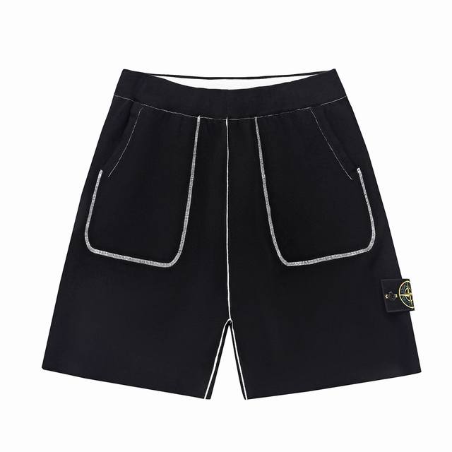 品牌： Ston Island 石头岛 面料：针织毛料 码数：M. L. Xl． Xxl 颜色：黑色． 白色． 蓝色． 绿色． 工艺：针织提花短裤