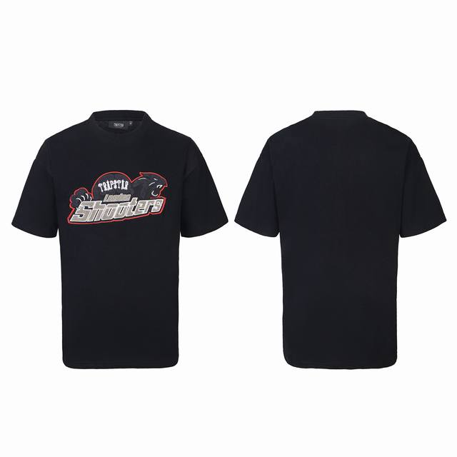 6619# Trapstar 280克重磅双纱纯棉宽松短袖T恤 黑色 白色 S M L Xl