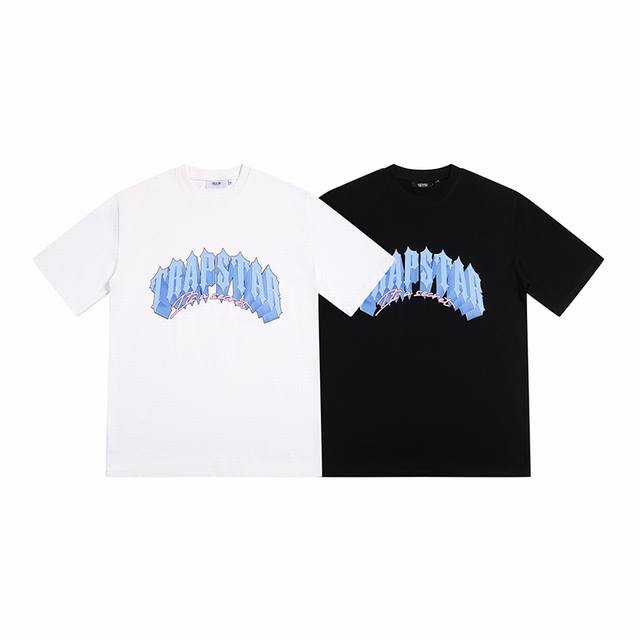 Yh611# Trapstar 280克重磅双纱纯棉宽松短袖T恤14 Size：S M L Xl Color: 黑色 白色