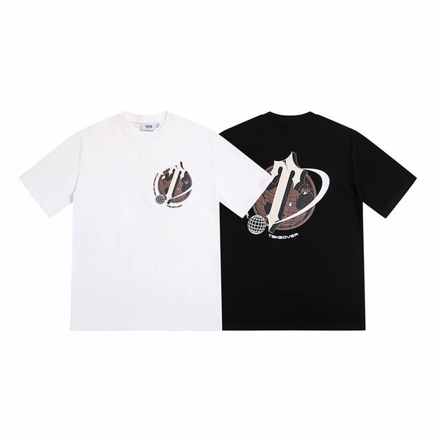 6606# Trapstar 280克重磅双纱纯棉宽松短袖T恤 黑 白 S M L Xl