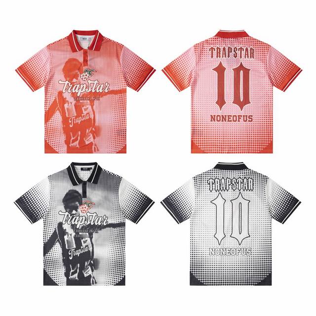 T81# Trapstar美式复古高街原版1：1高品质网眼Polo衫 S-Xl